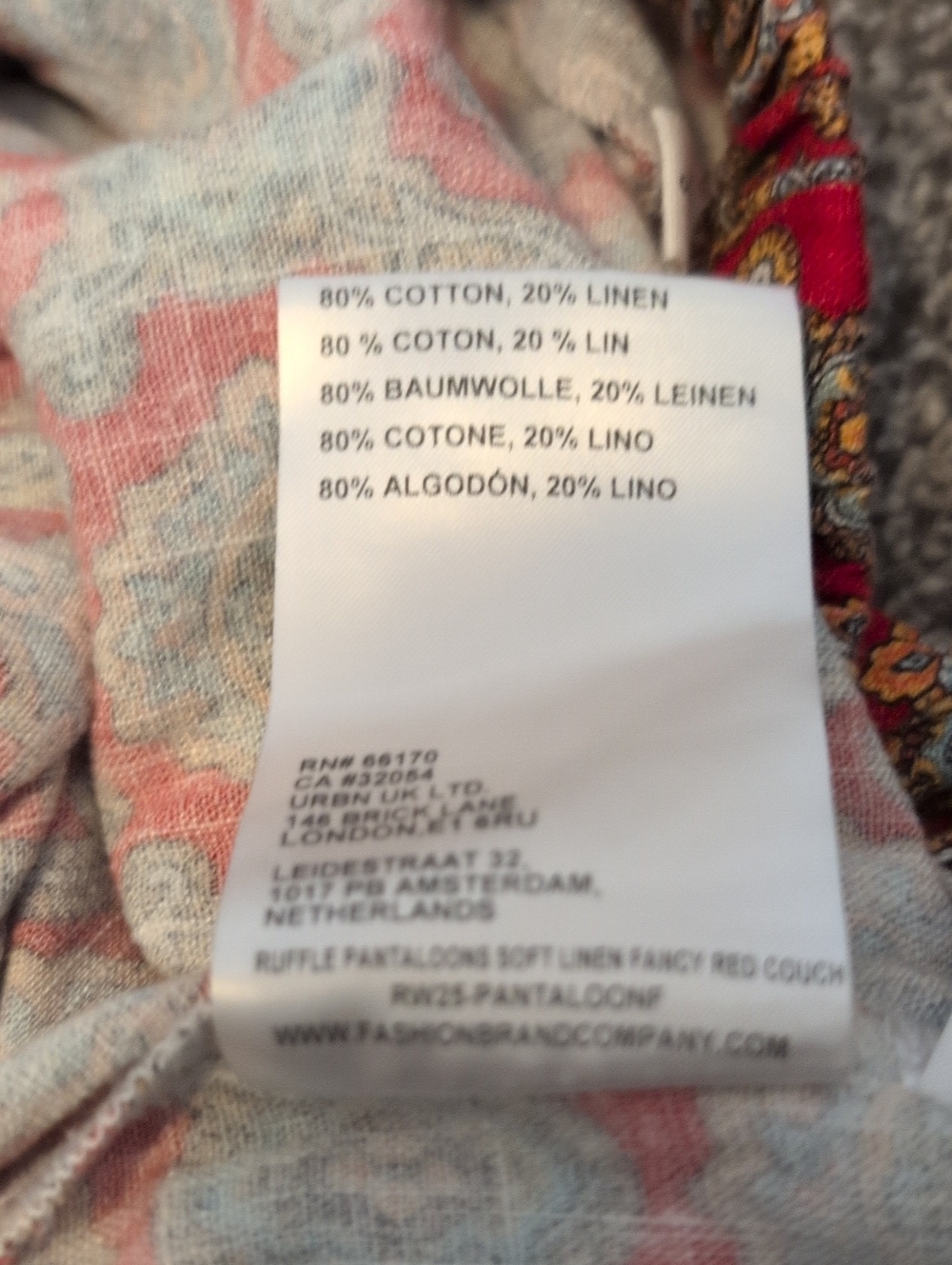 Fashion Brand Company Fancy Red Couch Ruffle Pants S - Picture 6 of 6